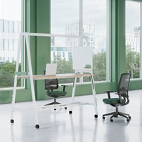 Zit sta bureau op wielen met werkstation Nomad