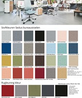 Stofkleuren-Sedus-bureau-stoelen