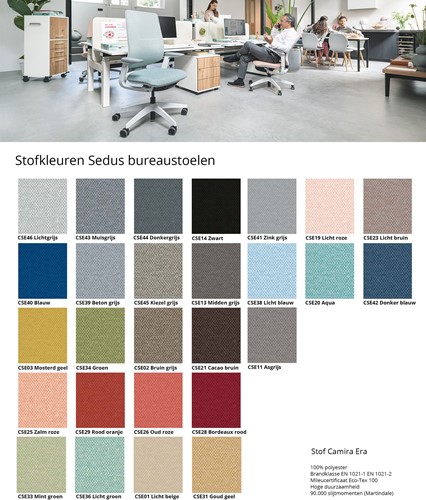 Stofkleuren-Sedus-bureaustoelen