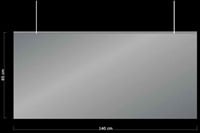 Afscheidingsscherm hangend flexibel PVC 140 x 65 cm transparant-2