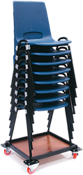Trolley voor stapelstoelen verrijdbaar