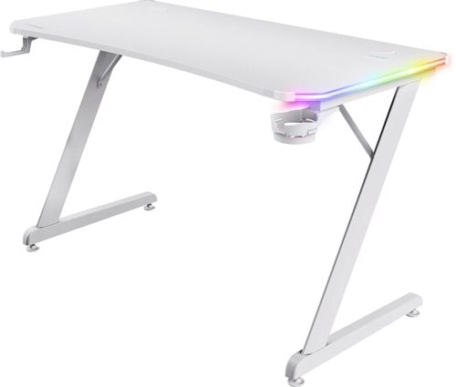 Gaming bureau Trust GXT 709 Luminus met kleuren LED verlichting wit