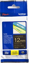 TZE-334 Brother goud op zwarte tape 12mm