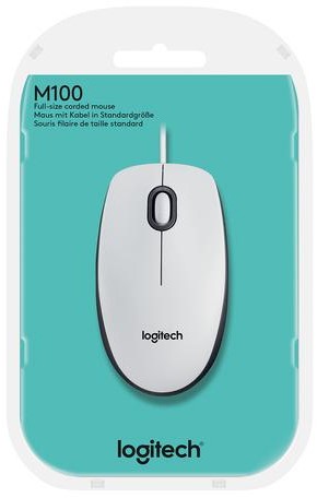 USB-muis-Logitech-M100-wit