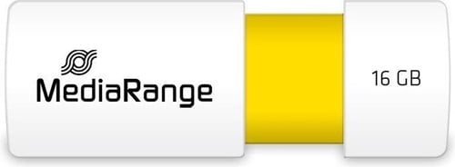 USB stick MediaRange Premium 16GB USB 2.0 geel/wit