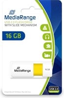 USB stick MediaRange Premium 16GB USB 2.0 geel/wit-2