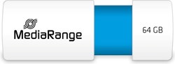 USB stick MediaRange Premium 64GB USB 2.0 lichtblauw/wit