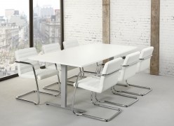 vergadertafel wit-aluminuum