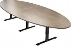 Ovale vergadertafel 12 personen 360 X 120cm ProLine Tendenz