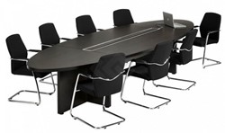 Vergadertafel ovaal Darkwood XTR 420 x 138 cm