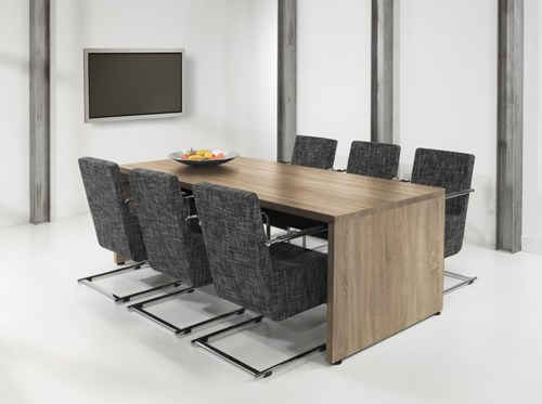 Vergadertafel 6 personen Darkwood XTR 220x100cm-2