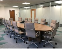 Vergadertafel ovaal 14 personen 460 x 170cm Modulo-2