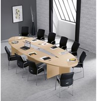 Ovale vergadertafel 10 personen 320 x 156cm Modulo-2