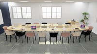 Ovale vergadertafel 18 personen 600 x 170cm Modulo