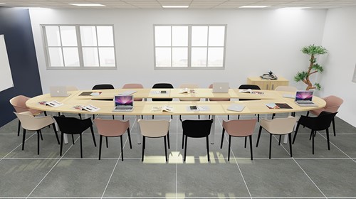 Ovale vergadertafel 18 personen 600 x 170cm Modulo