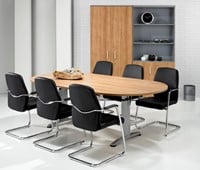 Vergadertafel ovaal 10 personen 320 X 120cm ProLine Work-3