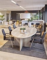 Ovale vergadertafel XTR Darkwood 320x120cm-2