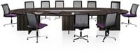 Vergadertafel ovaal 14 personen 460 x 170cm Modulo-3