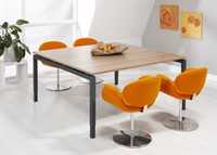 Vierkante vergadertafel 160 x 160cm ProLine Quad4-3