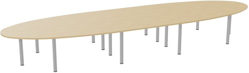 Ovale vergadertafel 18 personen 600 x 170cm Modulo-2