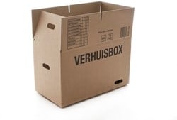 Stevige verhuisdoos Budget 370x650x350 dubbelgolf bruin