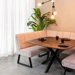 Mango houten tafel vierkant Flora