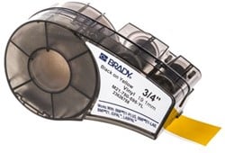 Vinyltape Brady 19mm zwart op geel