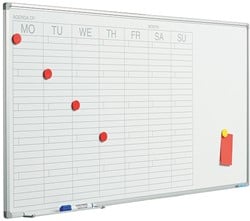 Weekplanner whiteboard Smit Visual 60x120cm
