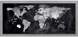 Wereldkaart magneetbord Sigel Artverum 1300x550x12mm wereldkaart