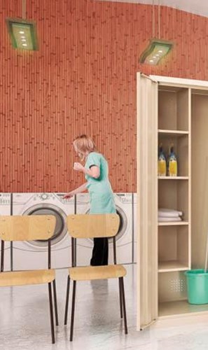 Werkplaatskast met planken en hoog vak SMD 62