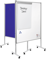 Whiteboard prikbord verrijdbaar 150x120cm Legamaster