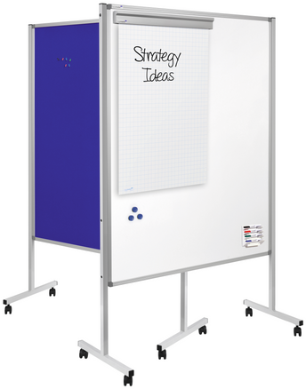 Whiteboard prikbord verrijdbaar 150x120cm Legamaster