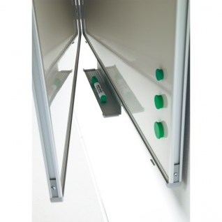 Drievlaks whiteboard 120x90cm emaille-3