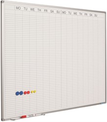 Whiteboard weekplanner met dubbel weekoverzicht 90x120cm