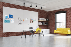 Whiteboard wand paneel Legamaster Wall up 200 x 59,5cm randloos emaille