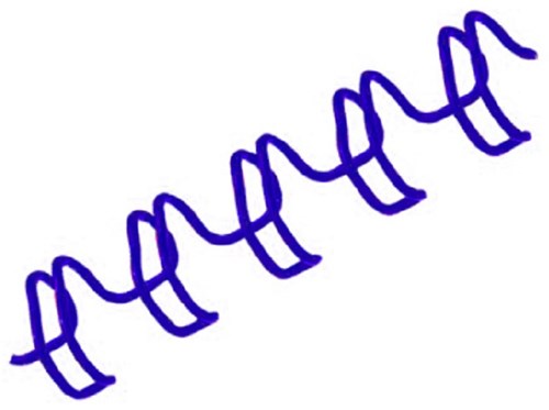 Draadrug Albyco 6,4 mm 34-rings blauw 100 stuks  1/4"