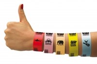 Zebra Z-Ben Fun paarse polsbandjes (10012712-7) 25x254mm 4 rollen