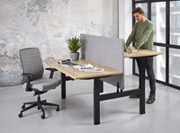 Zit sta bureau elektrisch verstelbaar 2 werkplekken-3