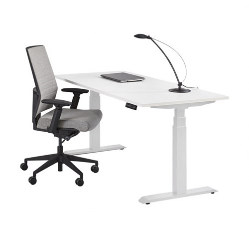 Zit sta bureau elektrisch verstelbaar ProLine Yvie - 180x80cm - Wit - Licht eiken-2